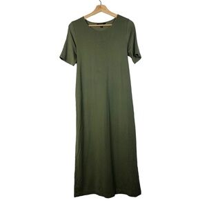 Banana Republic Green Short Sleeve Tie Waist Midi Dress XS